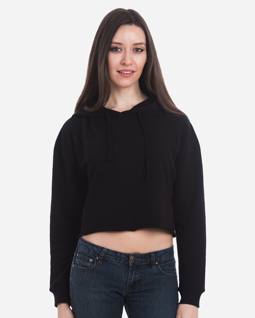 Women's Cropped Fleece Hooded Sweatshirt - LS12000