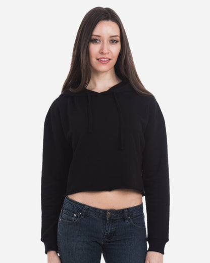 Women's Cropped Fleece Hooded Sweatshirt - LS12000