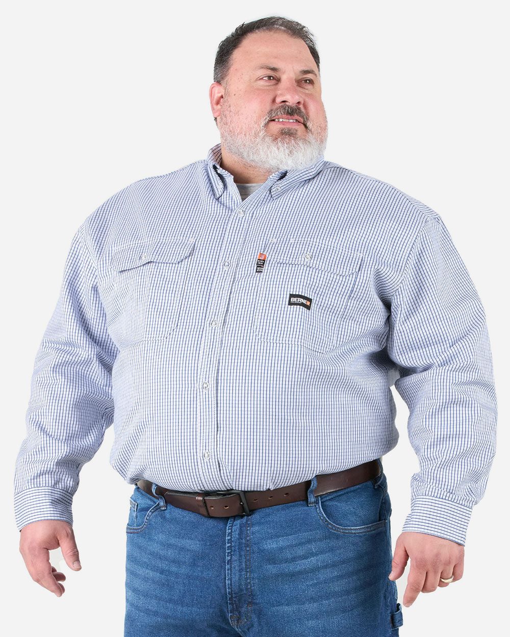 Men's Tall Flame-Resistant Down Plaid Work Shirt - FRSH21T