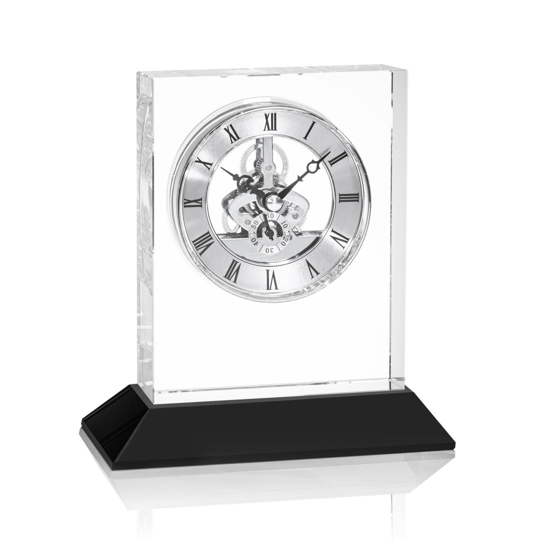 Ashland Clock on Base - Silver Dial