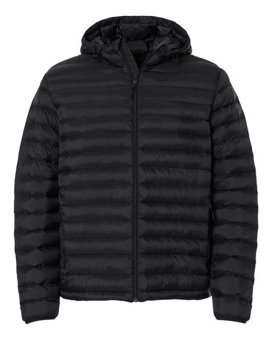 Men's Lightweight Poly-filled Hooded Puffer Jacket - 26715