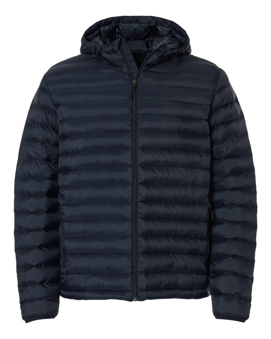 Men's Lightweight Poly-filled Hooded Puffer Jacket - 26715