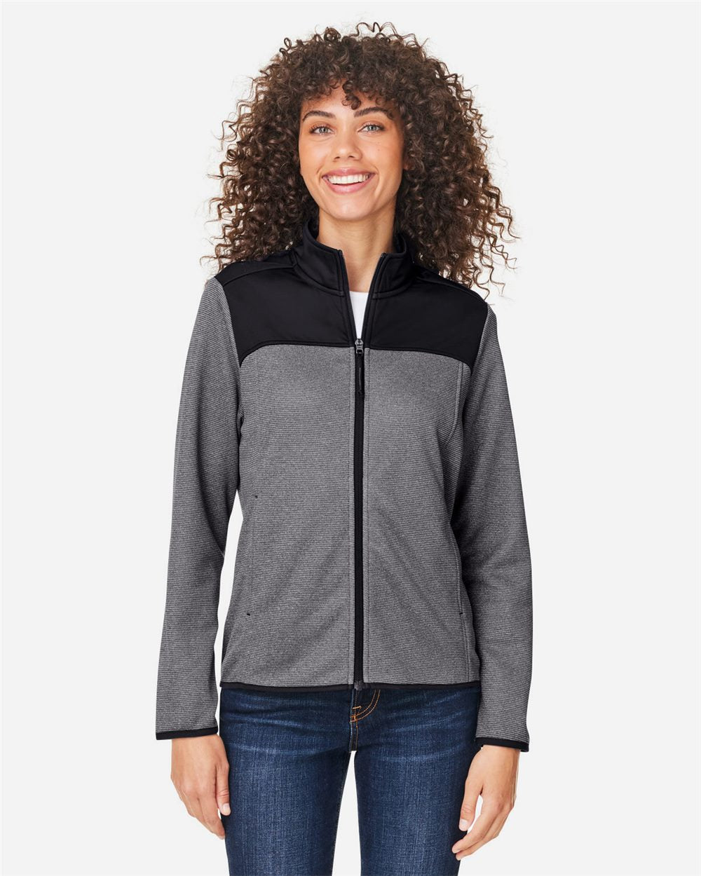 Women's Venture Heathered Stripe Hybrid Jacket - CE74W