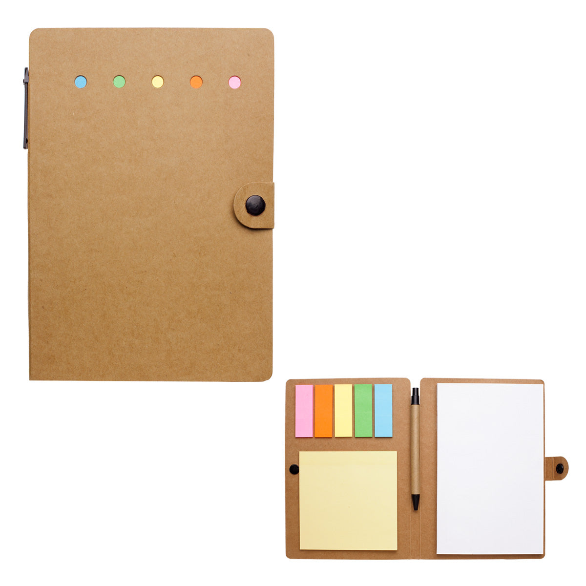 NATURAL Large Snap Notebook With Desk Essentials