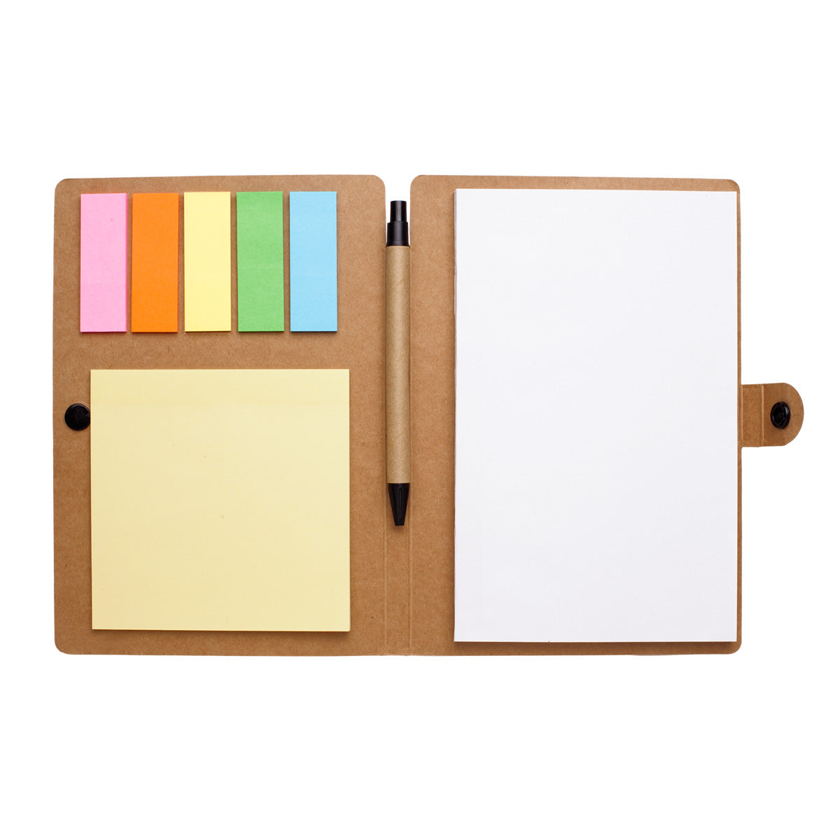 NATURAL Large Snap Notebook With Desk Essentials