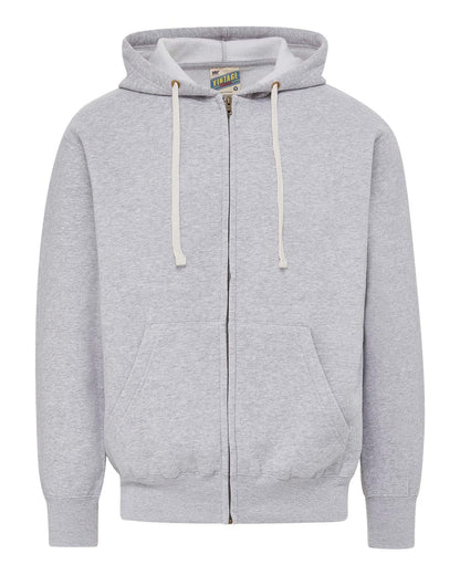 Unisex Vintage Fleece Full-Zip Hooded Sweatshirt - 22132