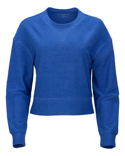 Women's Ribbed Knit Cropped Boxy Crew - BW5102