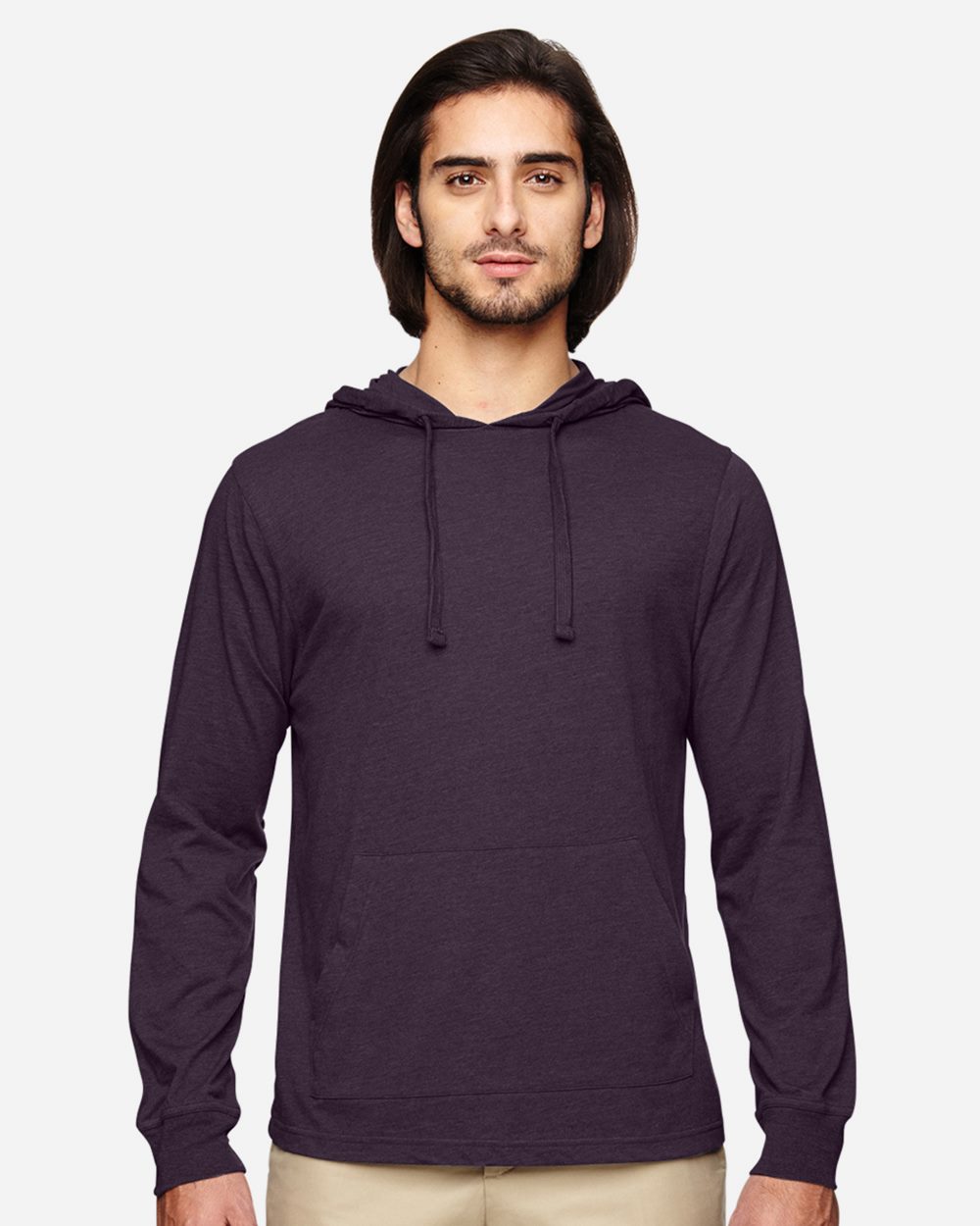 Unisex Eco Jersey Pullover Hooded Long Sleeve T-Shirt - EC1085