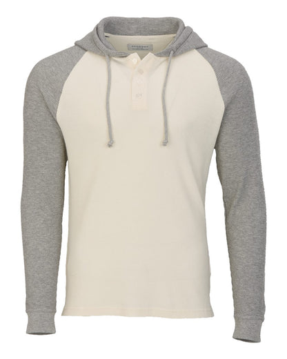 Unisex Waffle Knit Pullover Hooded Long Sleeve T-Shirt - BM3702