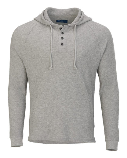Unisex Waffle Knit Pullover Hooded Long Sleeve T-Shirt - BM3702