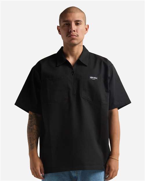 Unisex Work Heavyweight Quarter-Zip Short Sleeve Shirt - SHQZWS