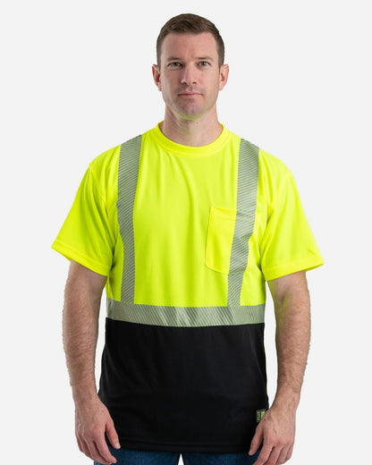Men's Hi-Vis Class 2 Color Blocked Pocket T-Shirt - HVK017