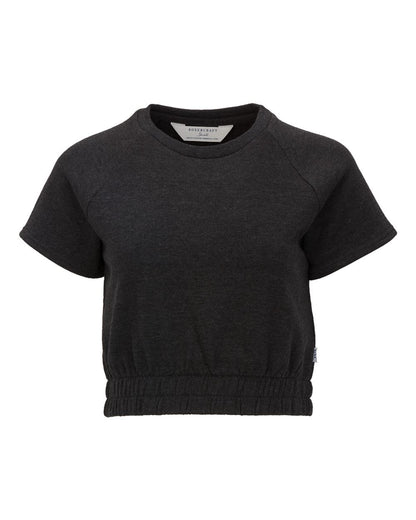 Women's French Terry Short Sleeve Cropped Crewneck Sweatshirt - BW2103