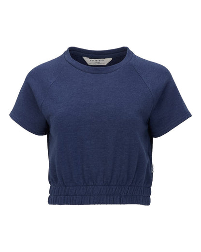 Women's French Terry Short Sleeve Cropped Crewneck Sweatshirt - BW2103
