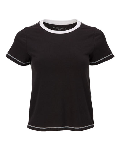 Women's Contrast Stitch Baby Tee - BW2106