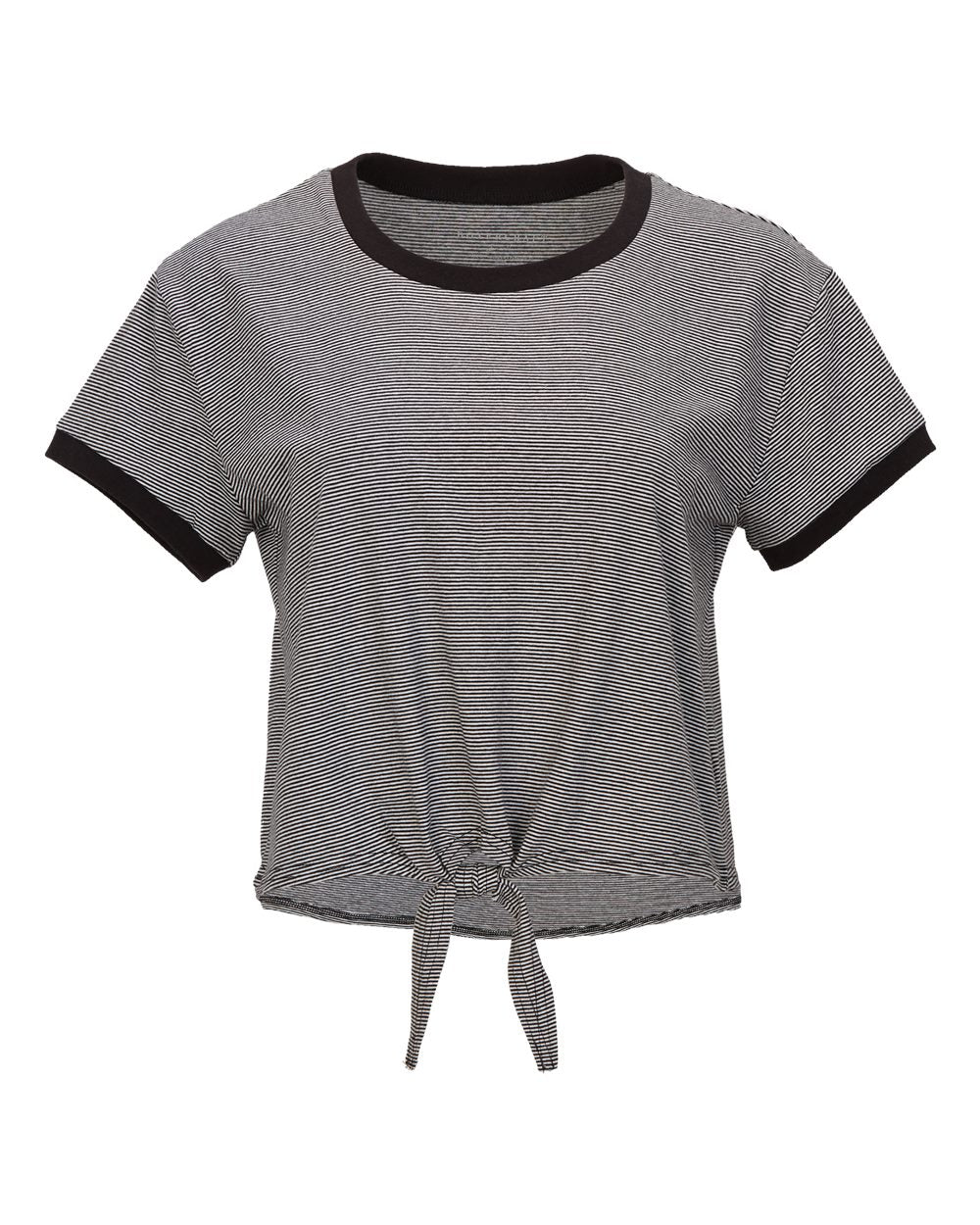 Women's Striped Tie Front T-Shirt - BW2107