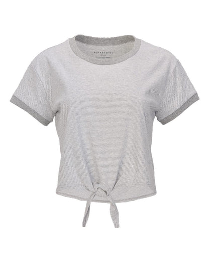 Women's Striped Tie Front T-Shirt - BW2107