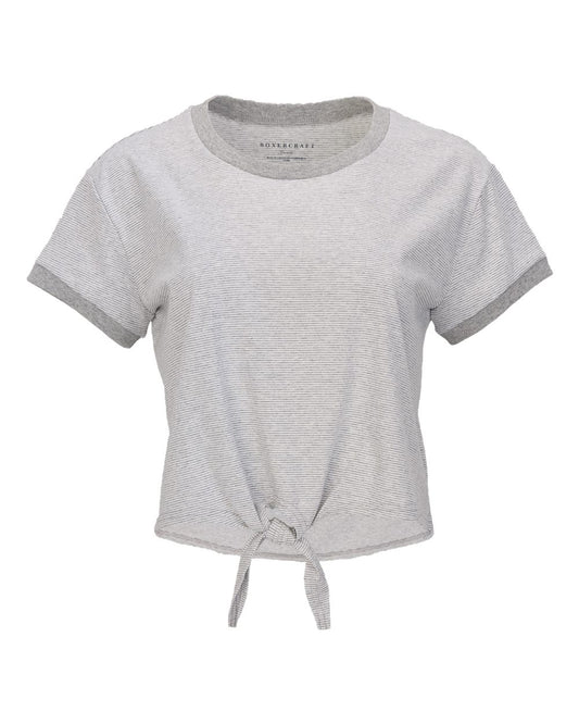 Women's Striped Tie Front T-Shirt - BW2107