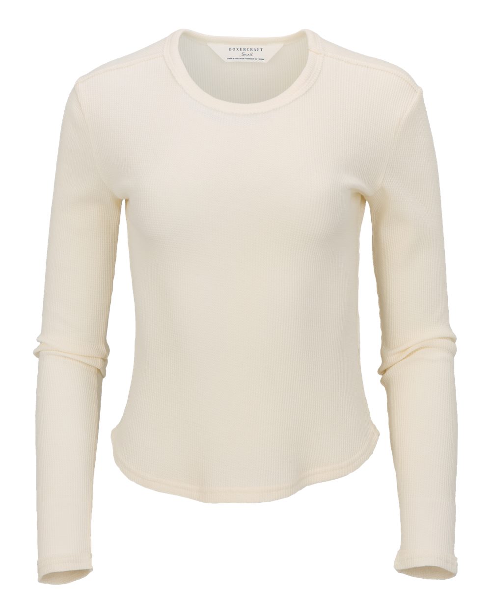Women's Waffle Knit Baby Long Sleeve T-Shirt - BW3103