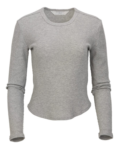 Women's Waffle Knit Baby Long Sleeve T-Shirt - BW3103