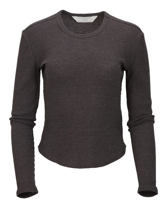 Women's Waffle Knit Baby Long Sleeve T-Shirt - BW3103