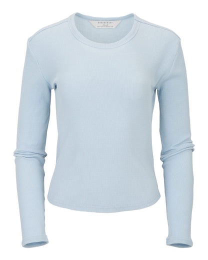 Women's Waffle Knit Baby Long Sleeve T-Shirt - BW3103