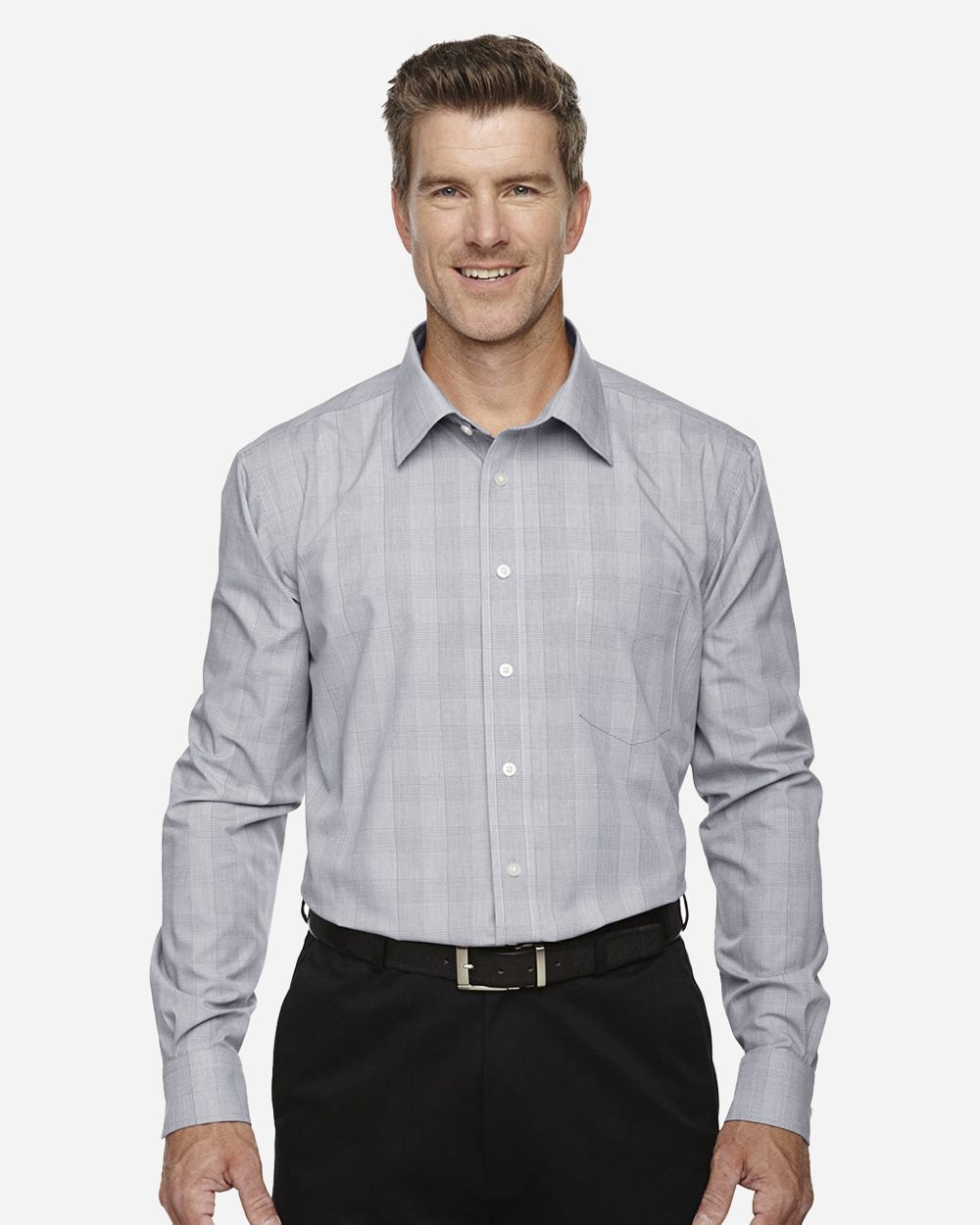 Men's Crown Collection® Glen Plaid Woven Dress Shirt - DG520
