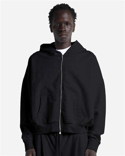 Unisex Garment-Dyed Cropped Full-Zip Hooded Sweatshirt - SHGCZ