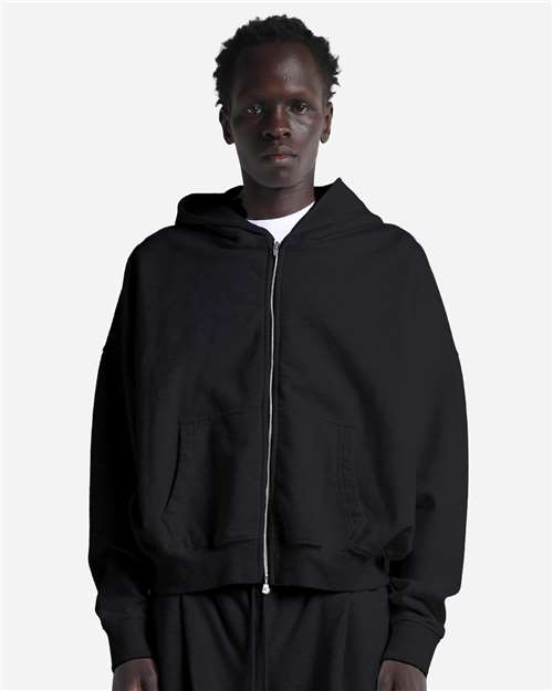 Unisex Garment-Dyed Cropped Full-Zip Hooded Sweatshirt - SHGCZ