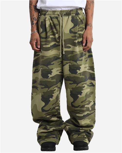 Unisex Garment-Dyed Pleated Fleece Pants - SHGPF