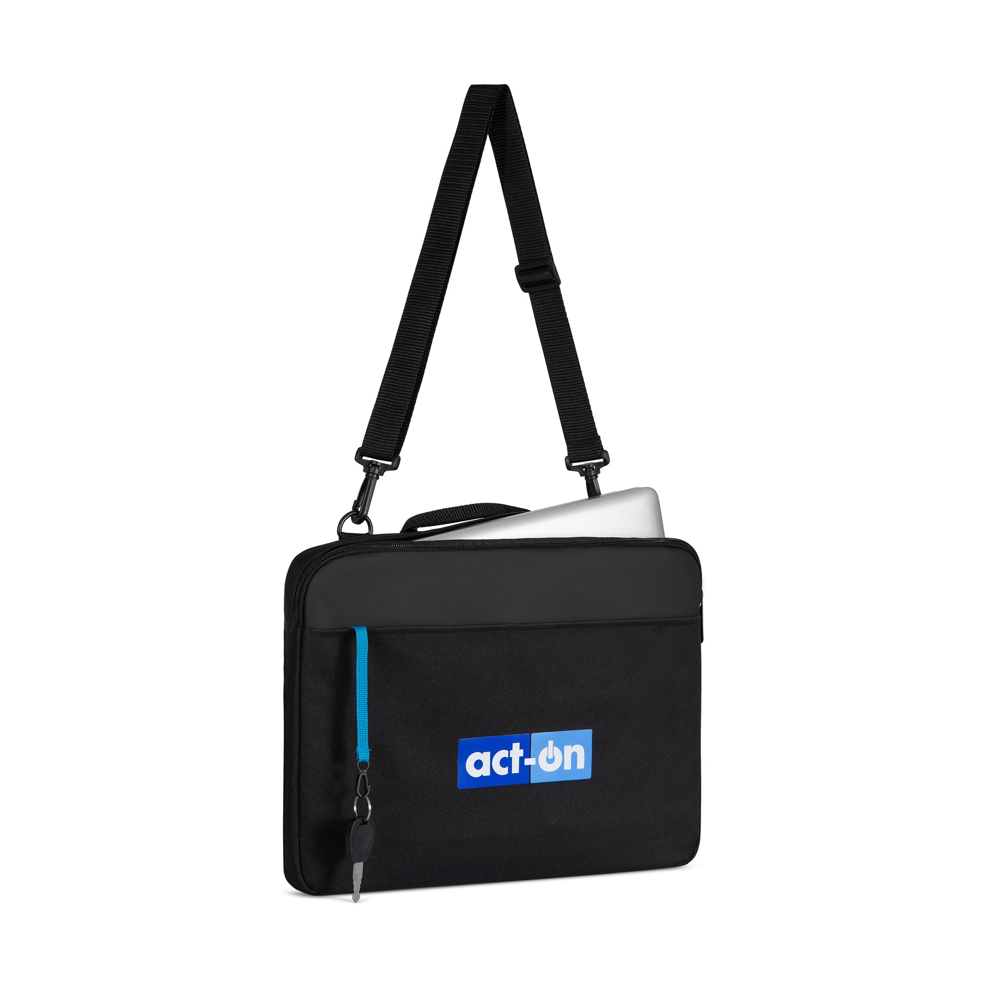 Black Midtown Slim Laptop Portfolio