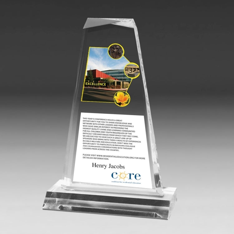 Multi-Faceted Acrylic Award - 8 3/4" - 4 Color Process