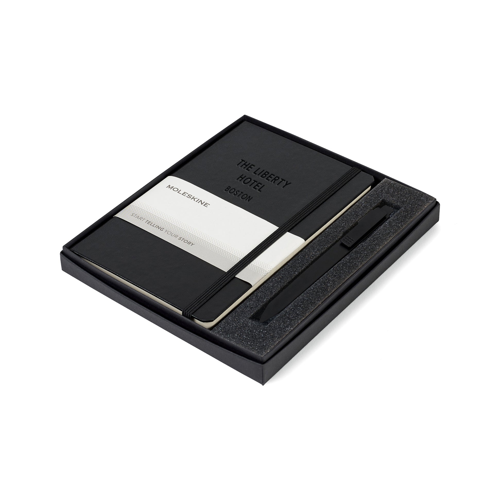 Black Moleskine® Medium Notebook and GO Pen Gift Set