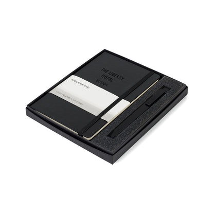 Black Moleskine® Medium Notebook and GO Pen Gift Set