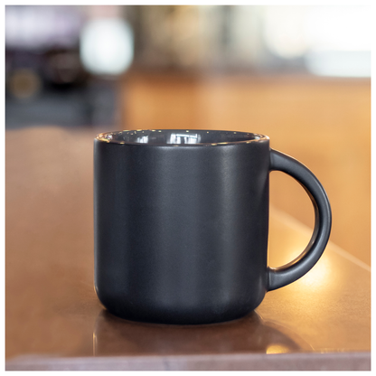 red 14 oz minolo mug - matte black