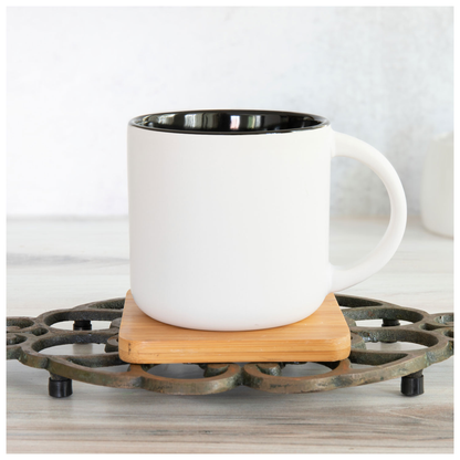 red 14 oz minolo mug - matte white