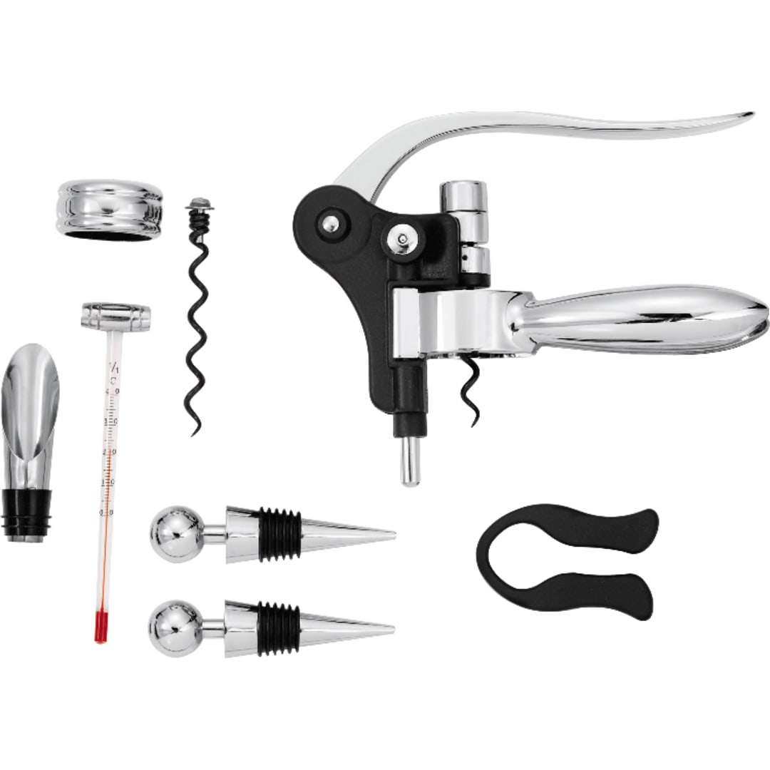 Front View of Brown Executive Wine Collectors Set