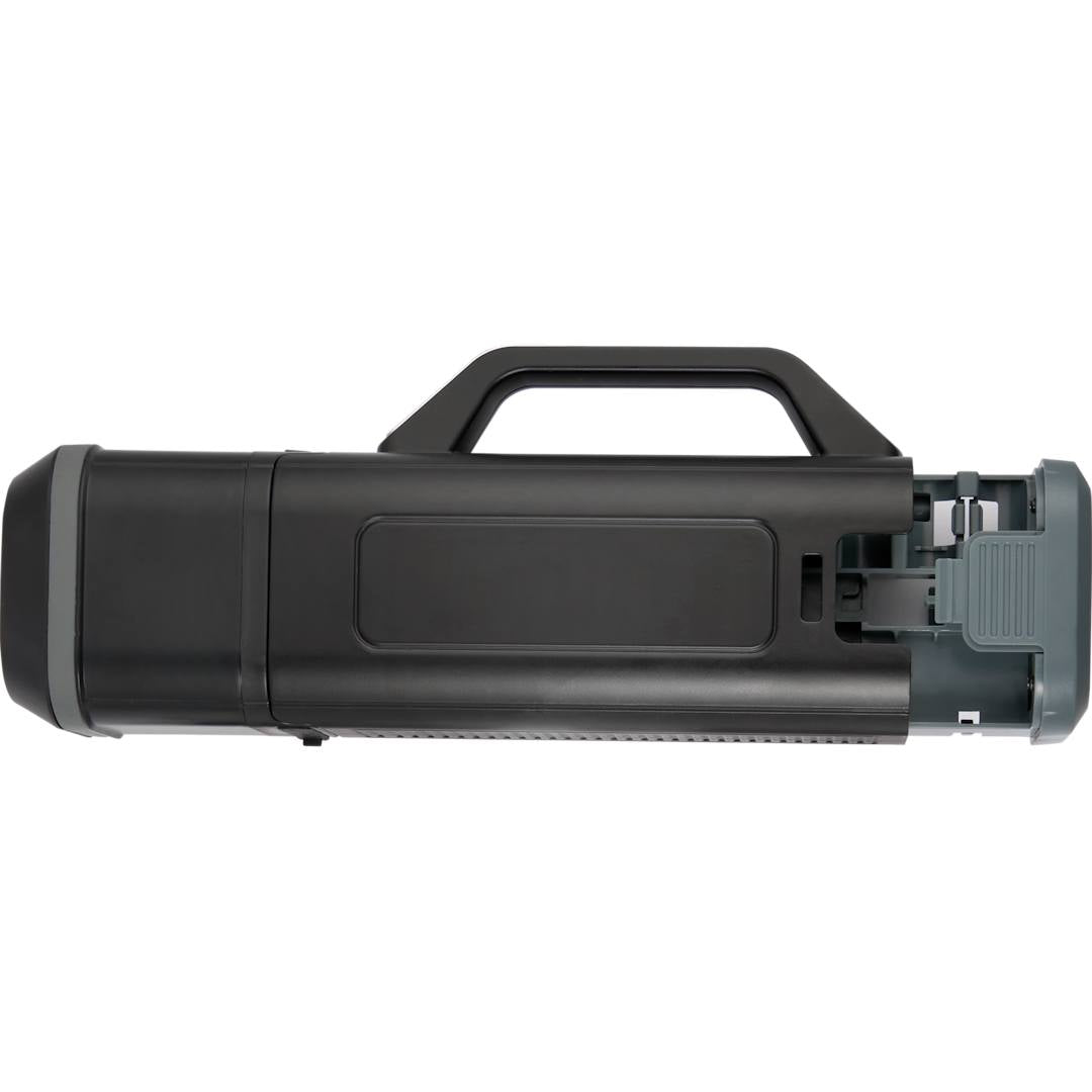 Rear View of Black Tool Set with Rechargeable LED Flashlight