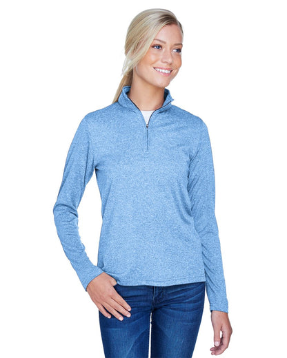 Women's Cool & Dry Heathered Performance Quarter-Zip Pullover - 8618W