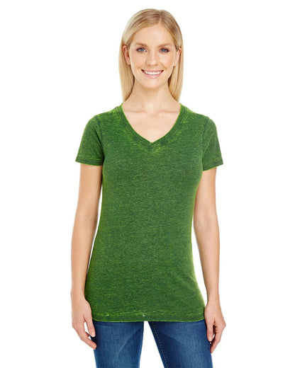 Women's Cross Dye V-Neck T-Shirt - 215B