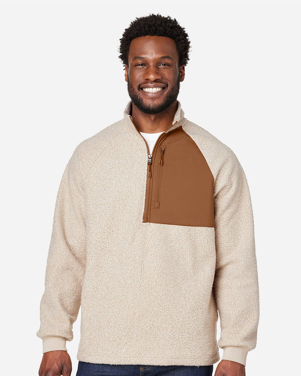 Men's Aura Sweater Fleece Quarter-Zip Pullover - NE713