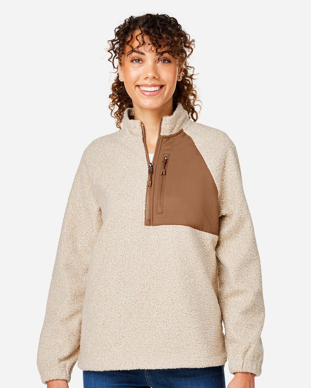 Women's Aura Sweater Fleece Quarter-Zip Pullover - NE713W
