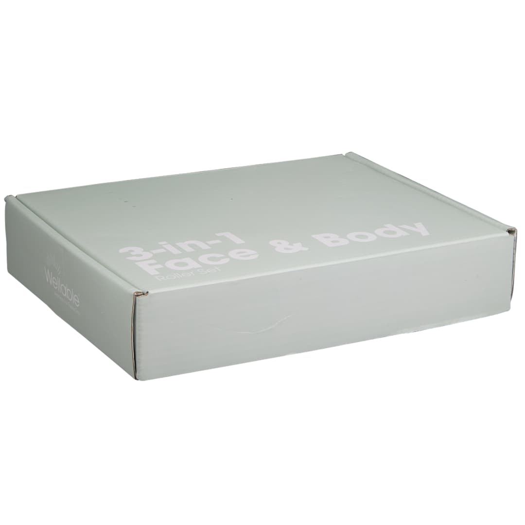 Front View of Natural Wellable™ FSC® Bamboo 3-in-1 Face Body & Roller Se