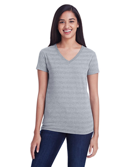 Women's Invisible Stripe V-Neck T-Shirt - 252RV