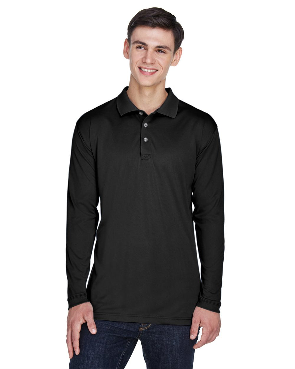 Men's Cool & Dry Sport Long Sleeve Polo - 8405LS