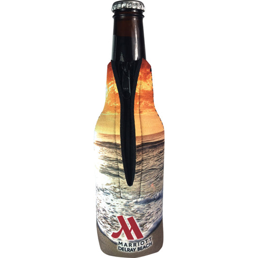 Full Color Bottle Zipper Neoprene HDX can cooler