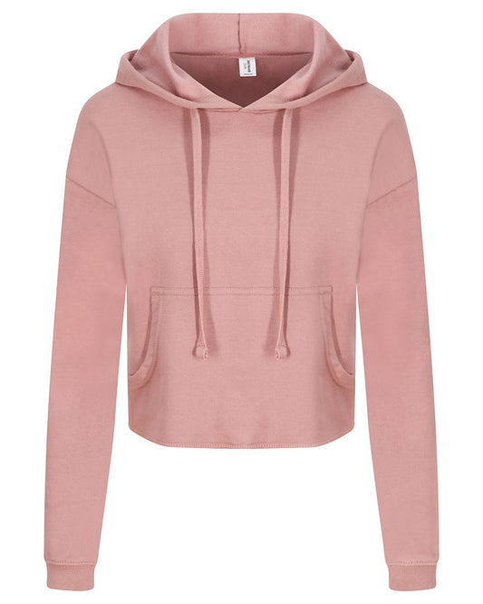 Women's Girlie Cropped Hooded Fleece with Pocket - JHA016