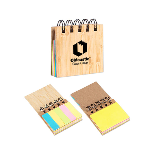 Wood Bamboo Pocket Sticky Notebook
