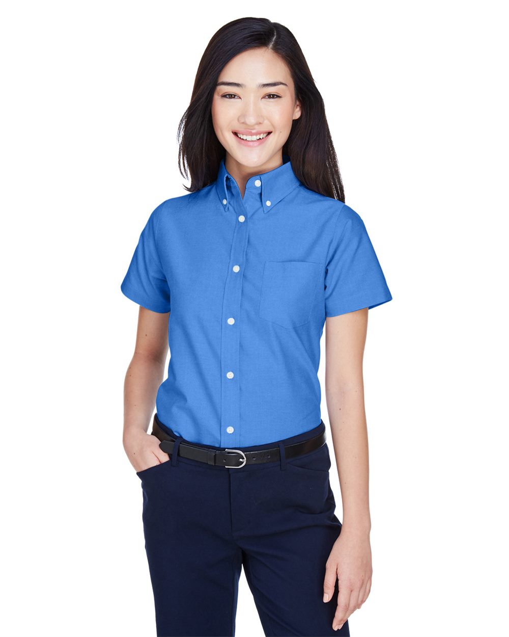Women's Classic Wrinkle-Resistant Short Sleeve Oxford - 8973