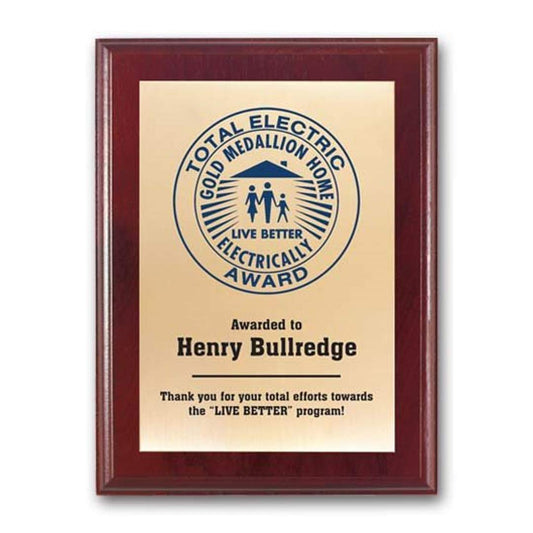 Screenprint Brass - Mahogany